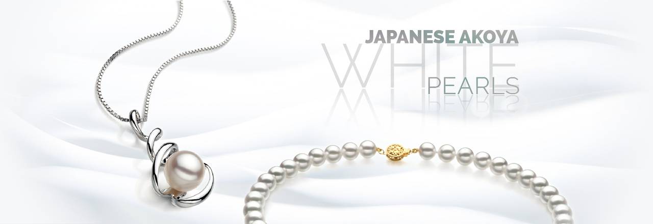 Landing banner for White Japanese Akoya Pearls